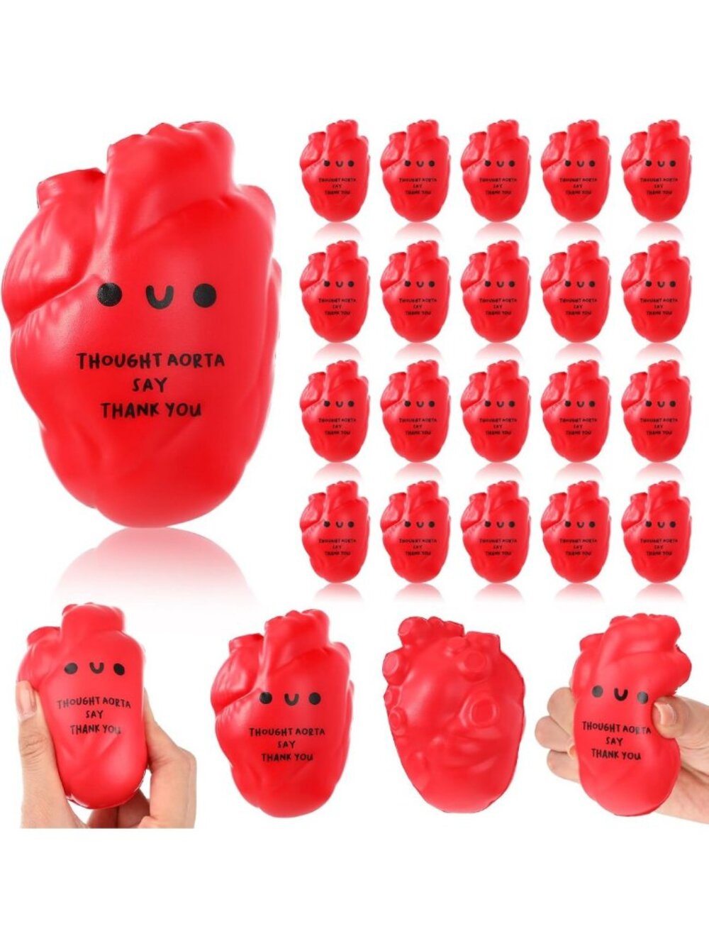 20 Pcs Heart Shaped Form Balls - Fun Cardiology Gifts & Unique Decor